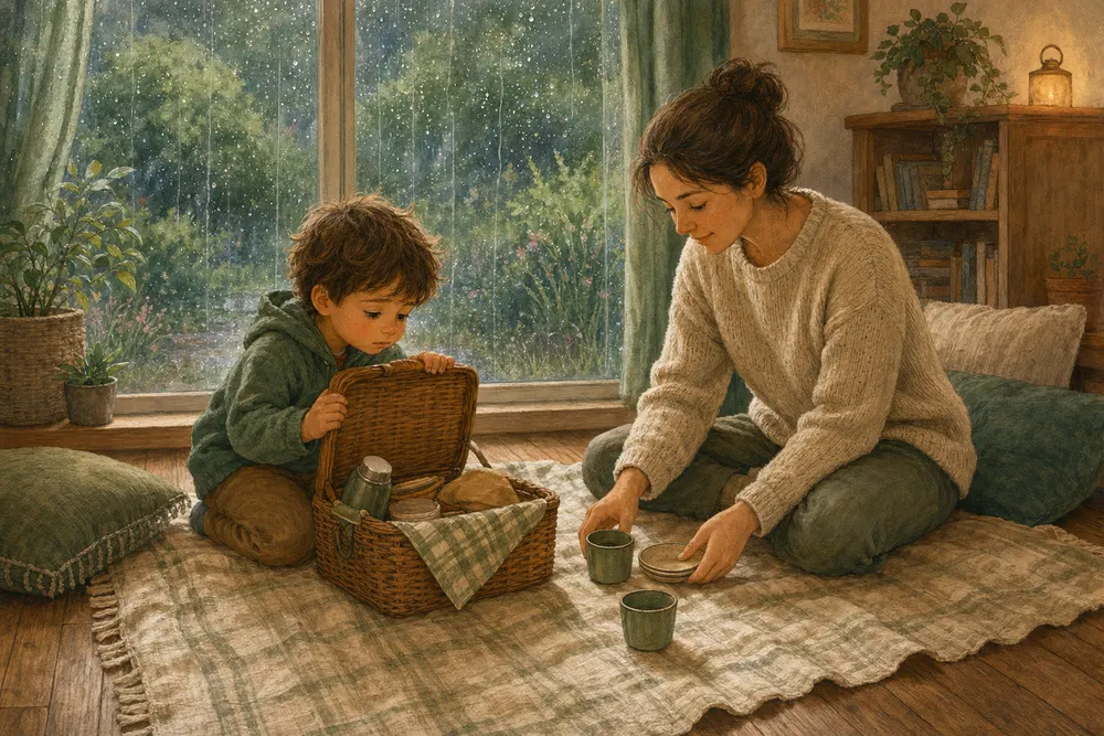 Illustration from The Rainy Picnic